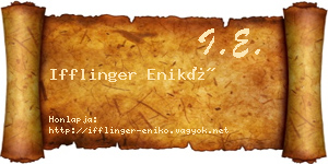 Ifflinger Enikő névjegykártya